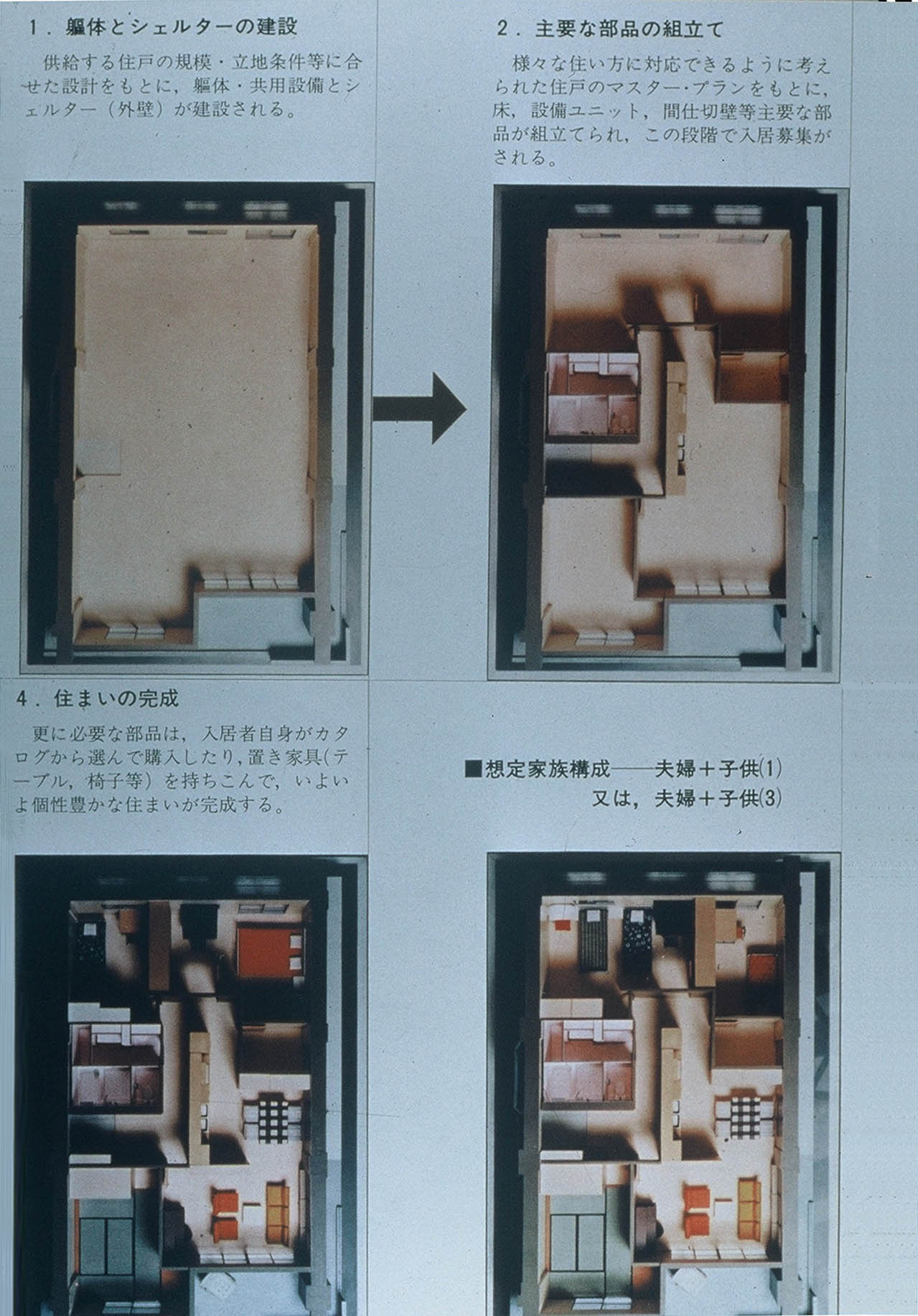 写真１ KEPが想定していた住戸内部の構成