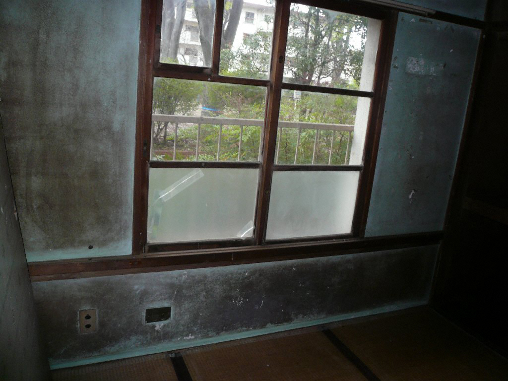 写真3 再生工事開始前の状態(北側の和室と木製建具：当時の学生の撮影による)
